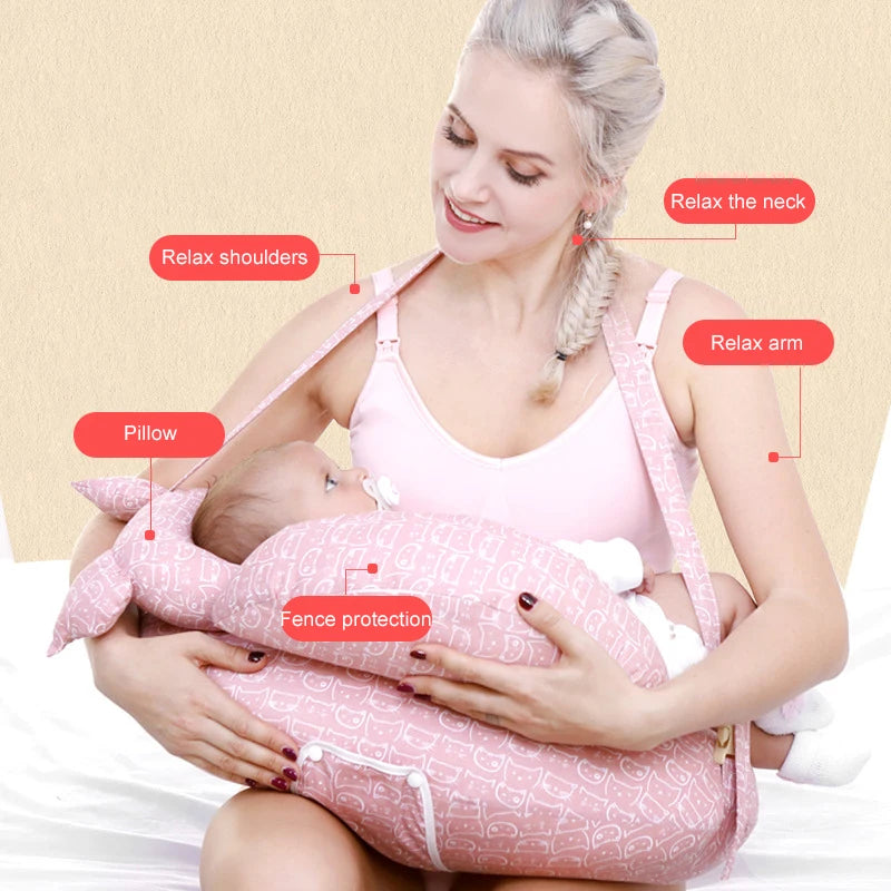 Multifunction Nursing Pillow Baby Maternity Breastfeeding Pillow Adjustable Pregnant woman Waist Cushion Layered Washable Cover - Fire on Fire Store