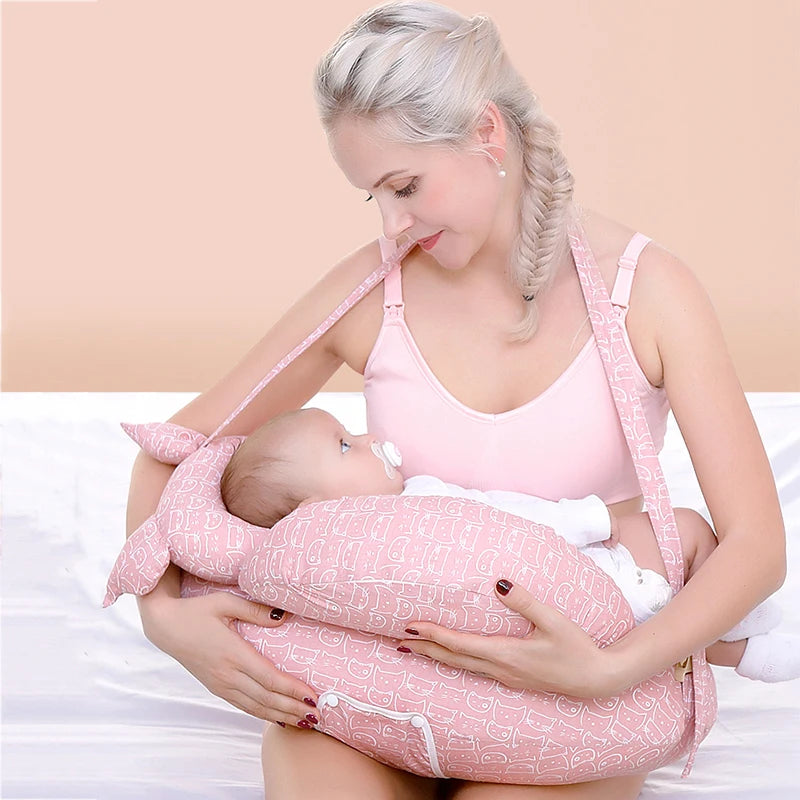 Multifunction Nursing Pillow Baby Maternity Breastfeeding Pillow Adjustable Pregnant woman Waist Cushion  Layered Washable Cover - Fire on Fire Store